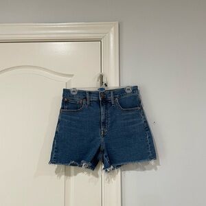 Madewell high waisted denim shorts